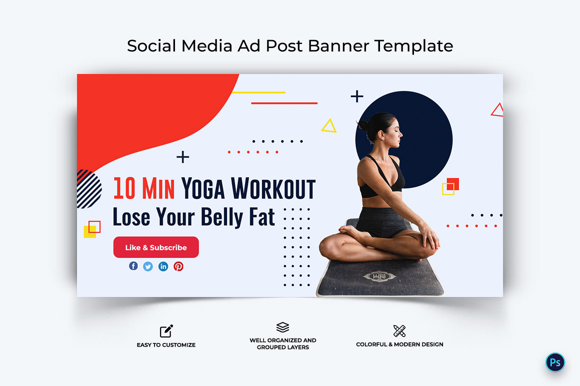 Yoga and Meditation Facebook Ad Banner Design Template-06