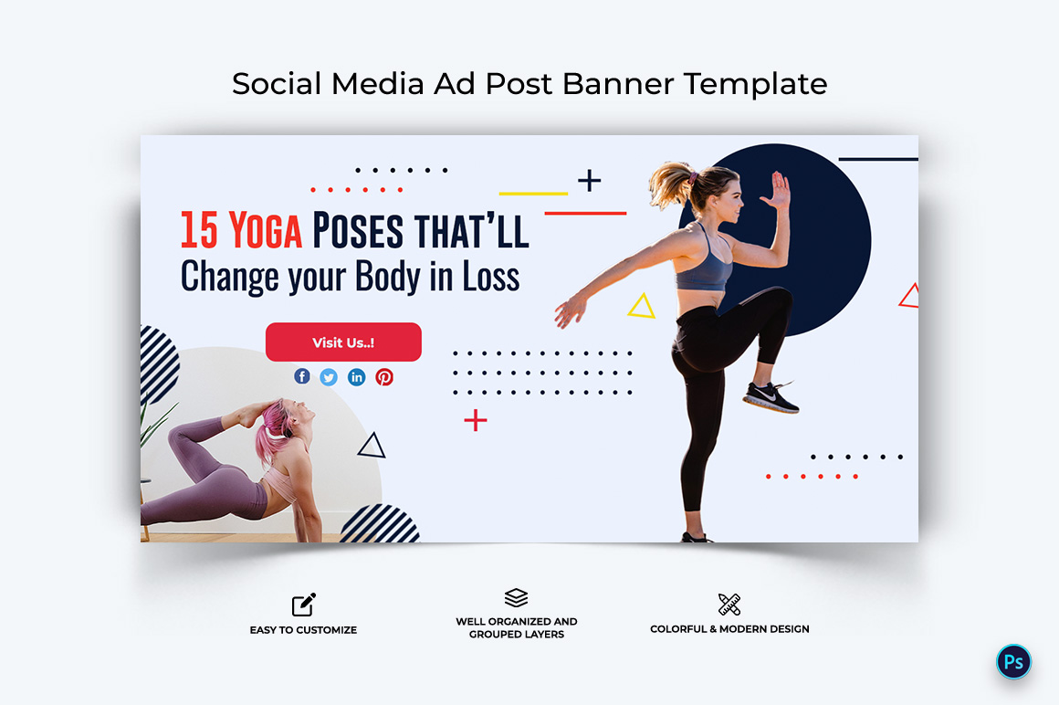 Yoga and Meditation Facebook Ad Banner Design Template-07