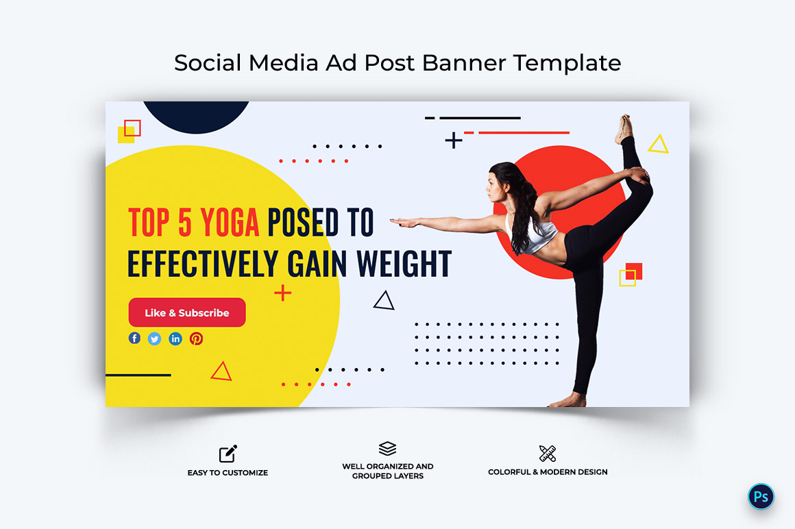 Yoga and Meditation Facebook Ad Banner Design Template-09