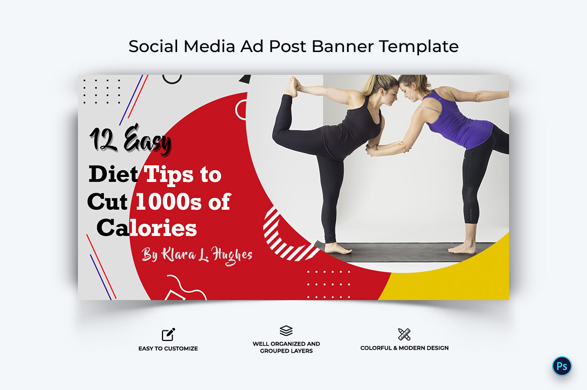 Yoga and Meditation Facebook Ad Banner Design Template-13