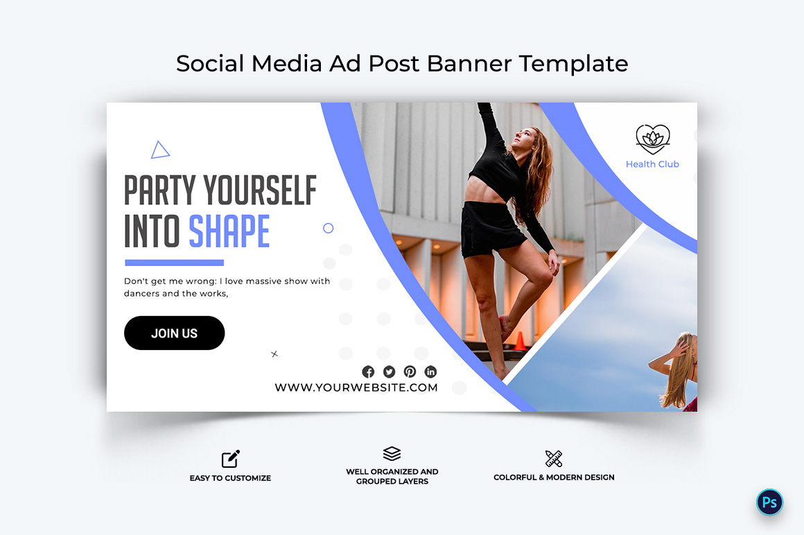 Zumba Dance Facebook Ad Banner Design Template-05