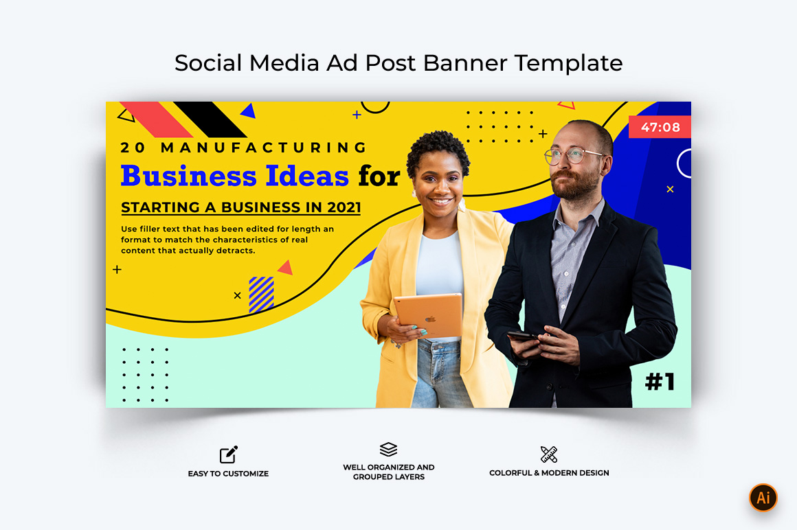 Business Service Facebook Ad Banner Design-17