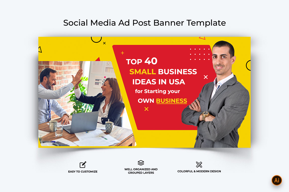 Business Service Facebook Ad Banner Design-18