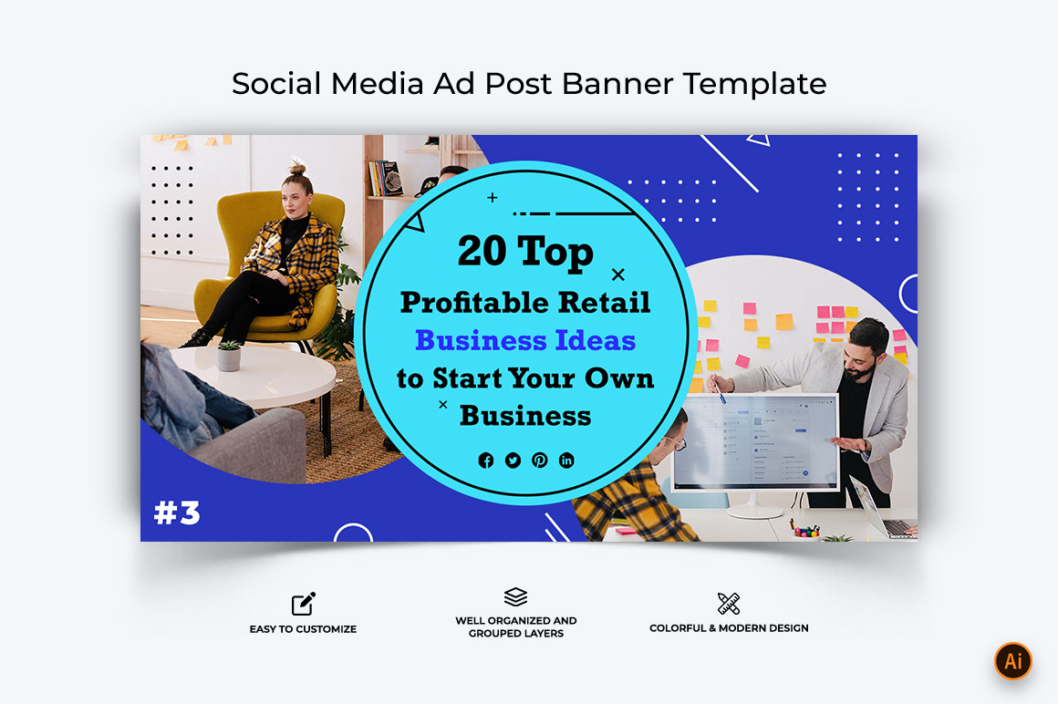 Business Service Facebook Ad Banner Design-19