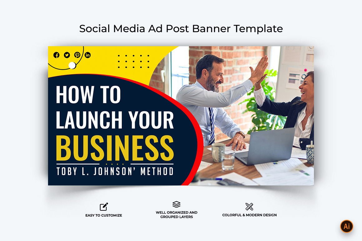 Business Service Facebook Ad Banner Design-23