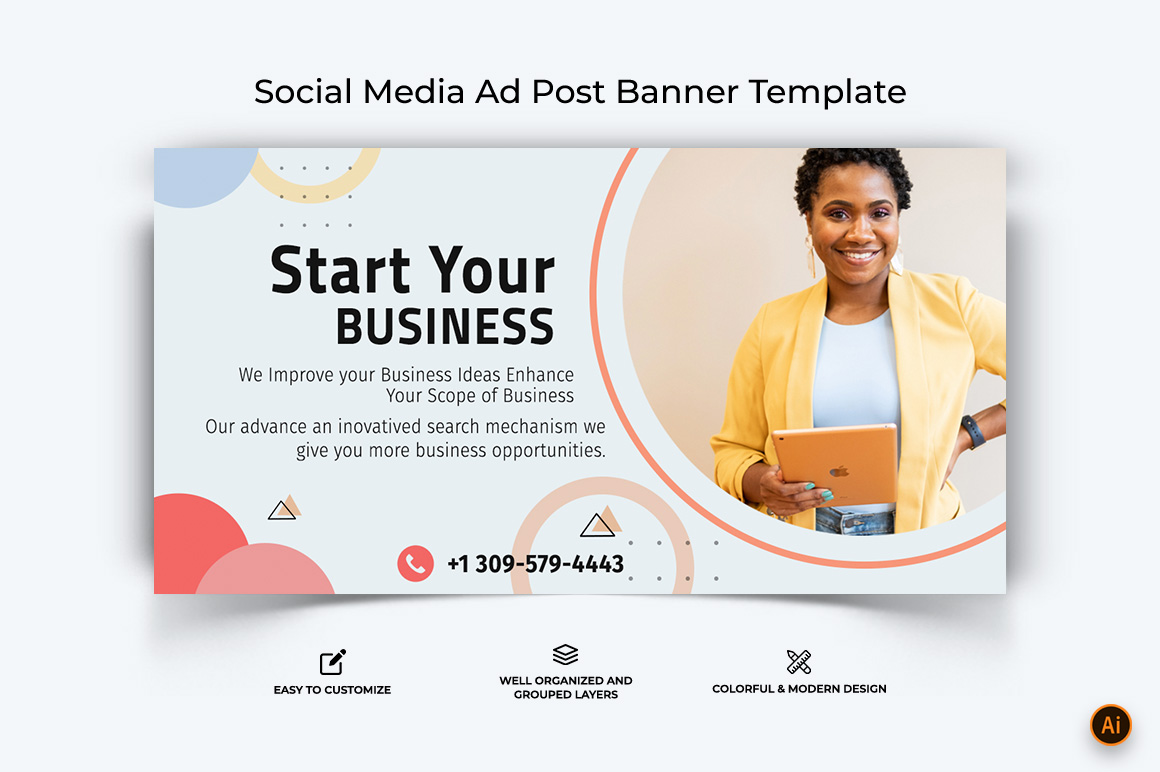 Business Service Facebook Ad Banner Design-37