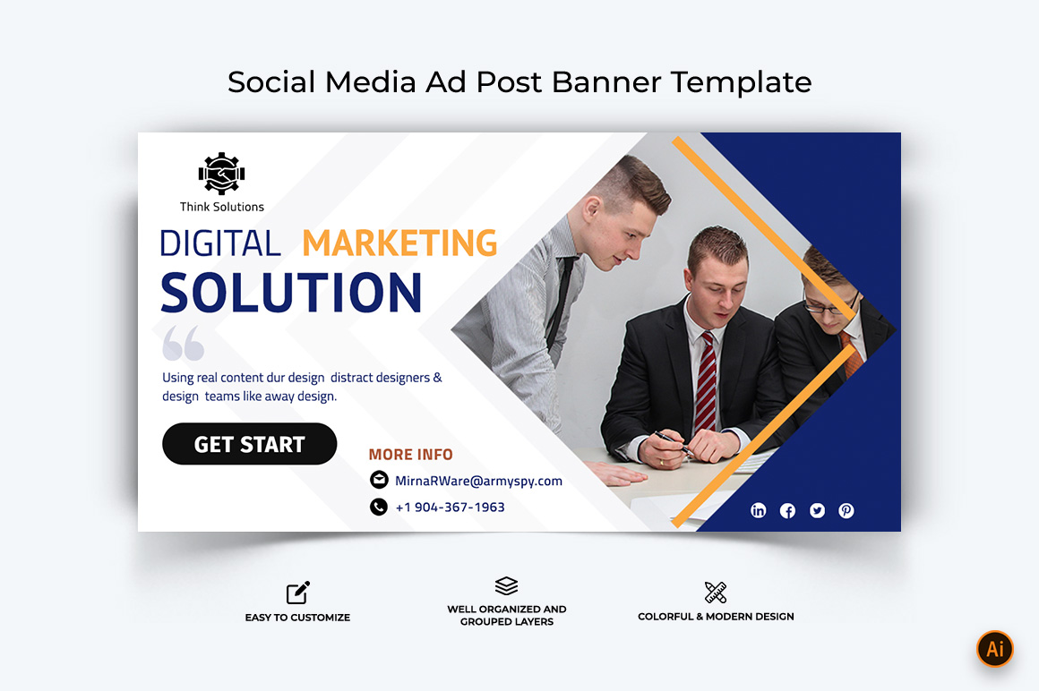 Business Service Facebook Ad Banner Design-39