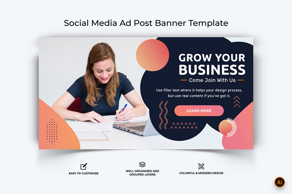 Business Service Facebook Ad Banner Design-40