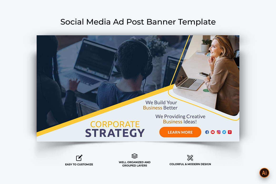 Business Service Facebook Ad Banner Design-42