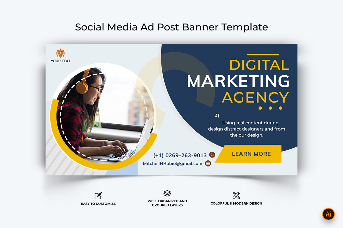 Business Service Facebook Ad Banner Design-43