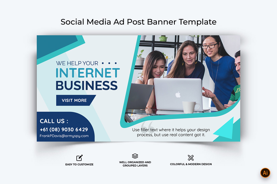 Business Service Facebook Ad Banner Design-46