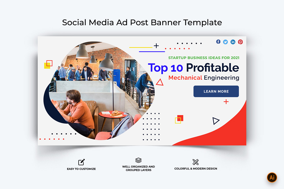 Business Service Facebook Ad Banner Design-52