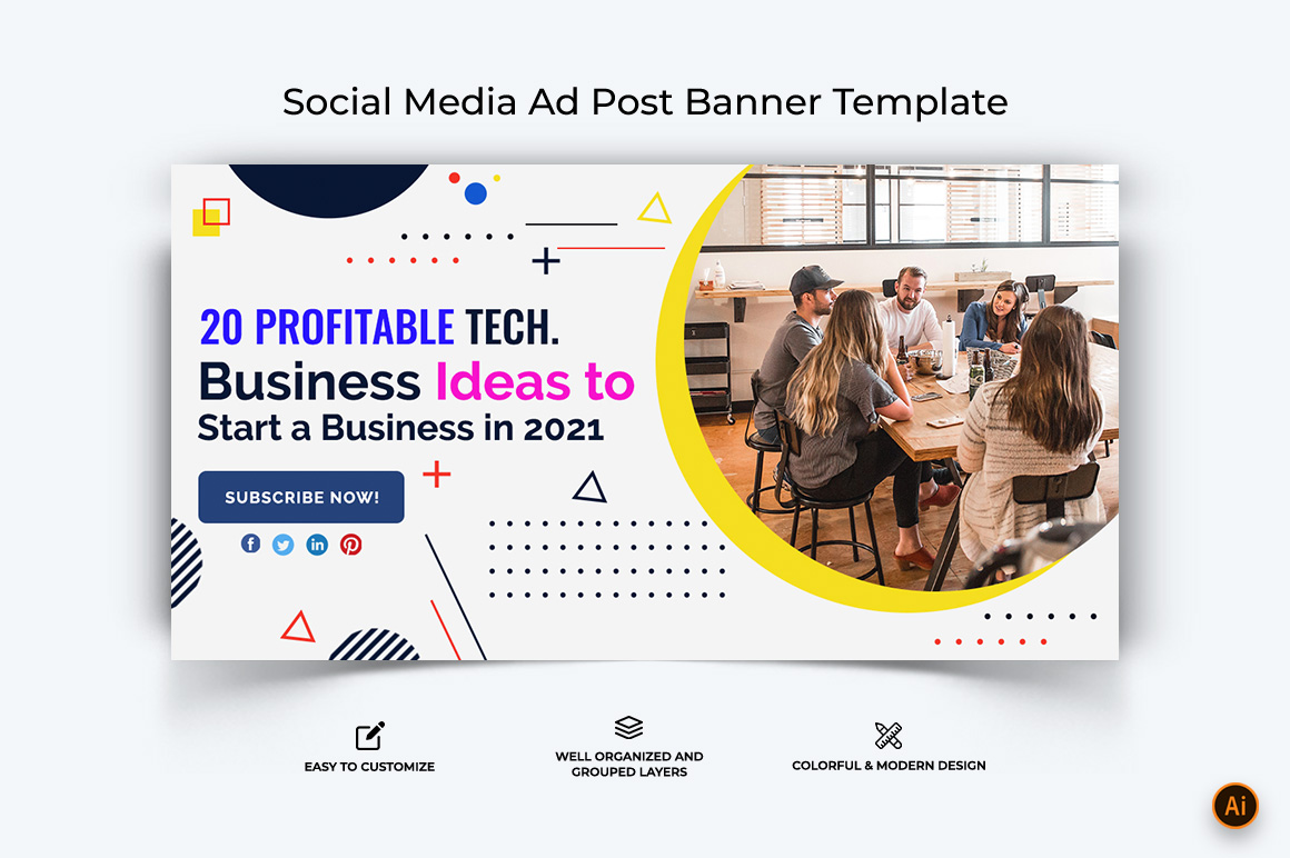 Business Service Facebook Ad Banner Design-54