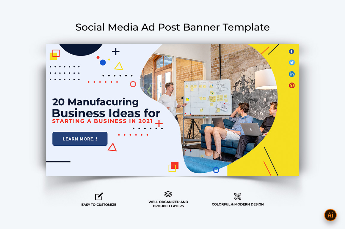 Business Service Facebook Ad Banner Design-56