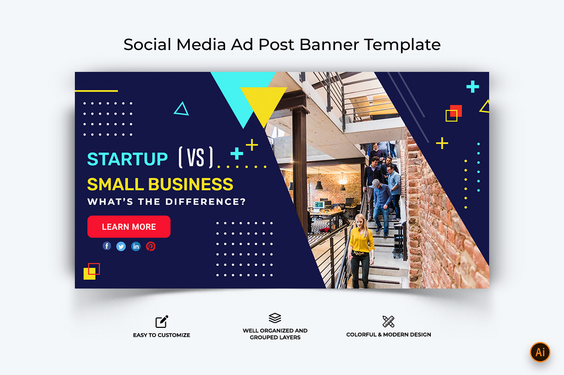 Business Service Facebook Ad Banner Design-60