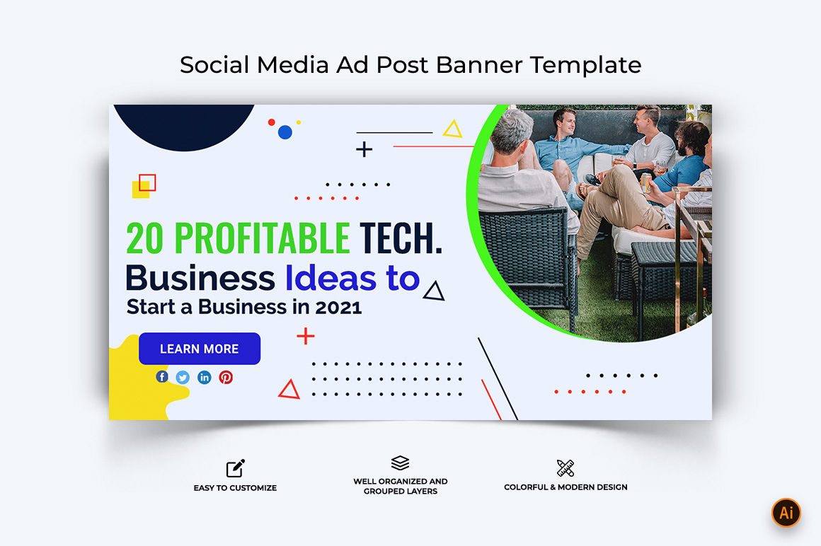 Business Service Facebook Ad Banner Design-64