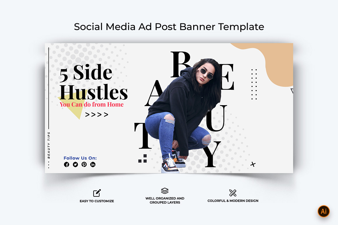 Beauty Tips Facebook Ad Banner Design-06