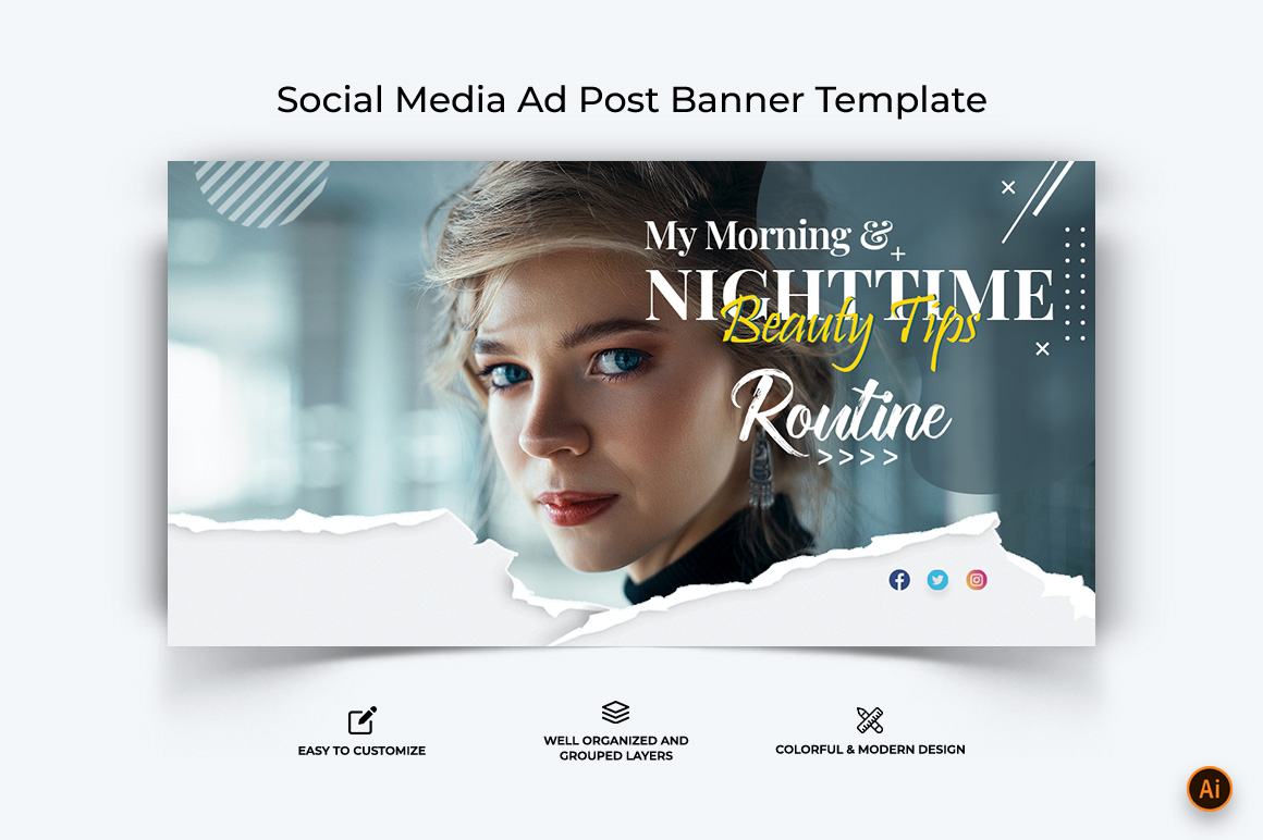 Beauty Tips Facebook Ad Banner Design-09