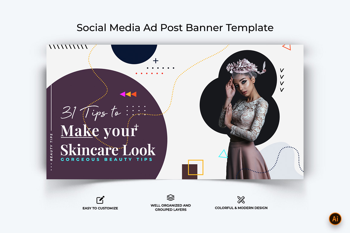 Beauty Tips Facebook Ad Banner Design-10