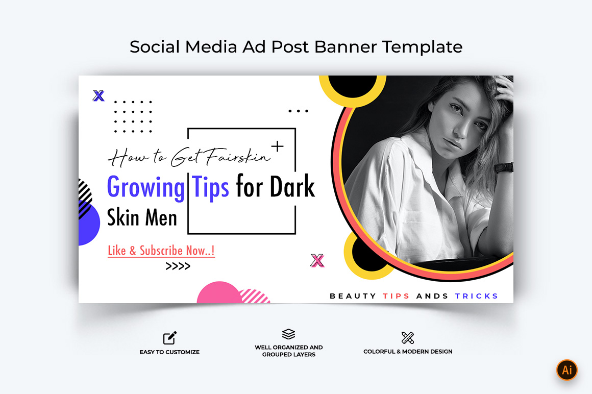 Beauty Tips Facebook Ad Banner Design-14