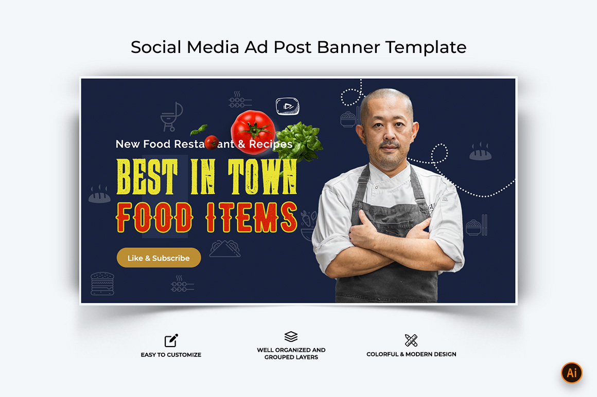 Chef Cooking Facebook Ad Banner Design-05