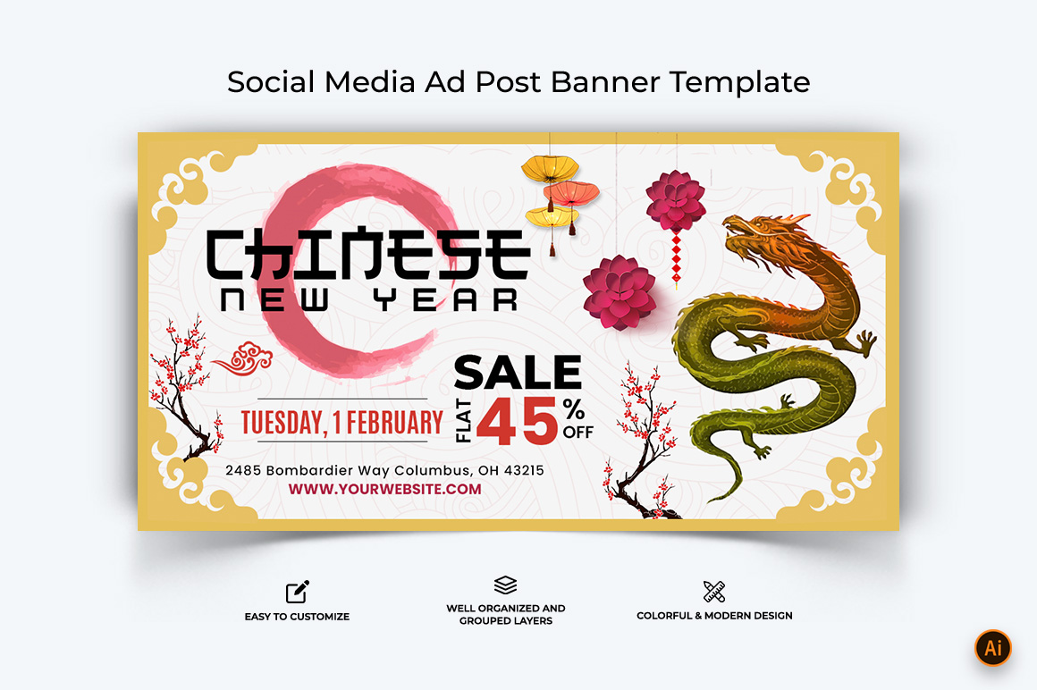 Chinese New Year Facebook Ad Banner Design-10