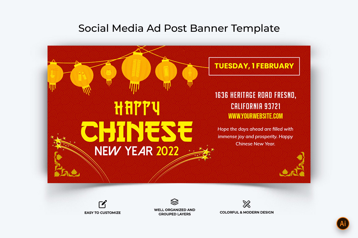 Chinese New Year Facebook Ad Banner Design-13