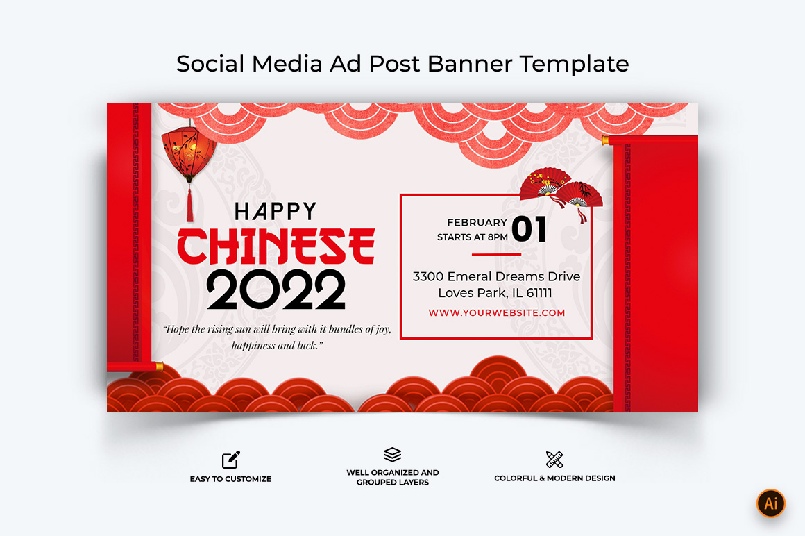 Chinese New Year Facebook Ad Banner Design-15