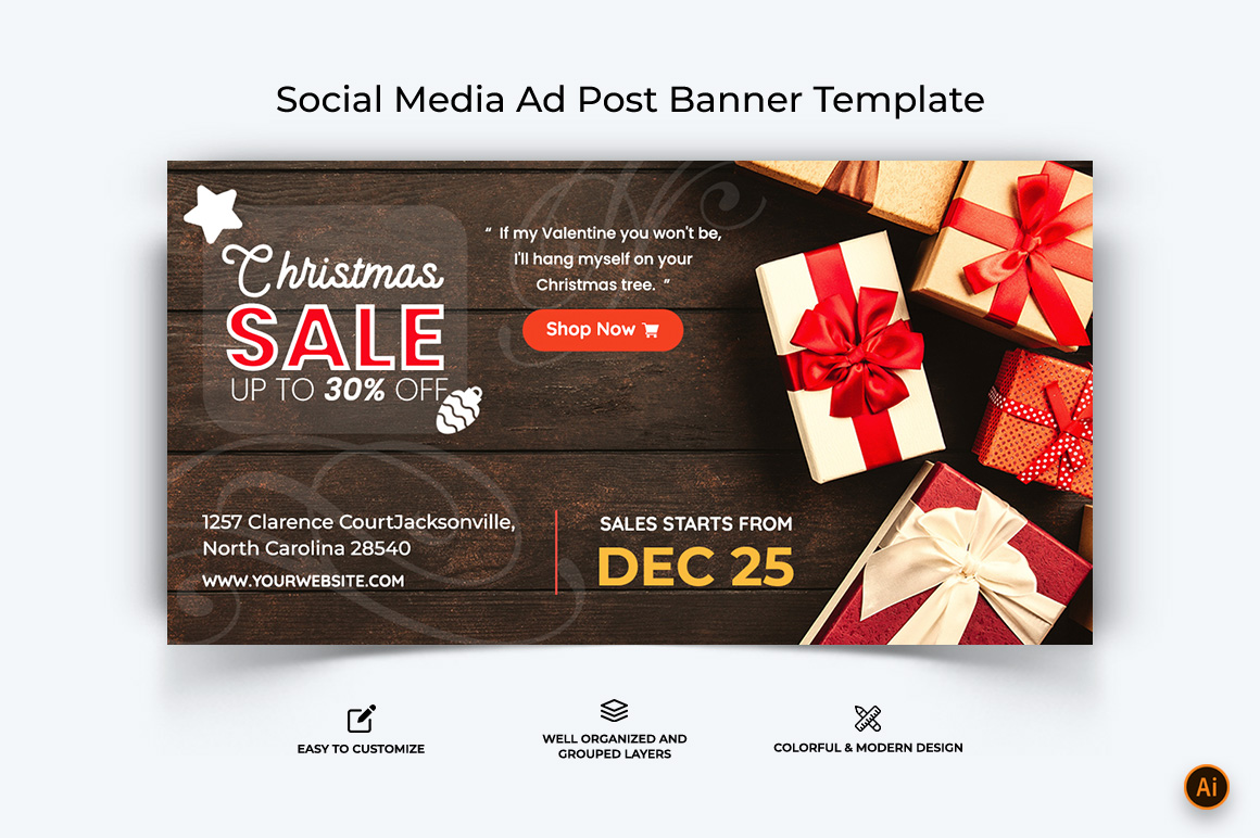 Christmas Offers Facebook Ad Banner Design-01