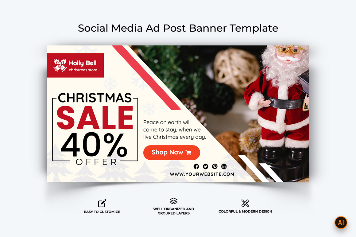 Christmas Offers Facebook Ad Banner Design-07