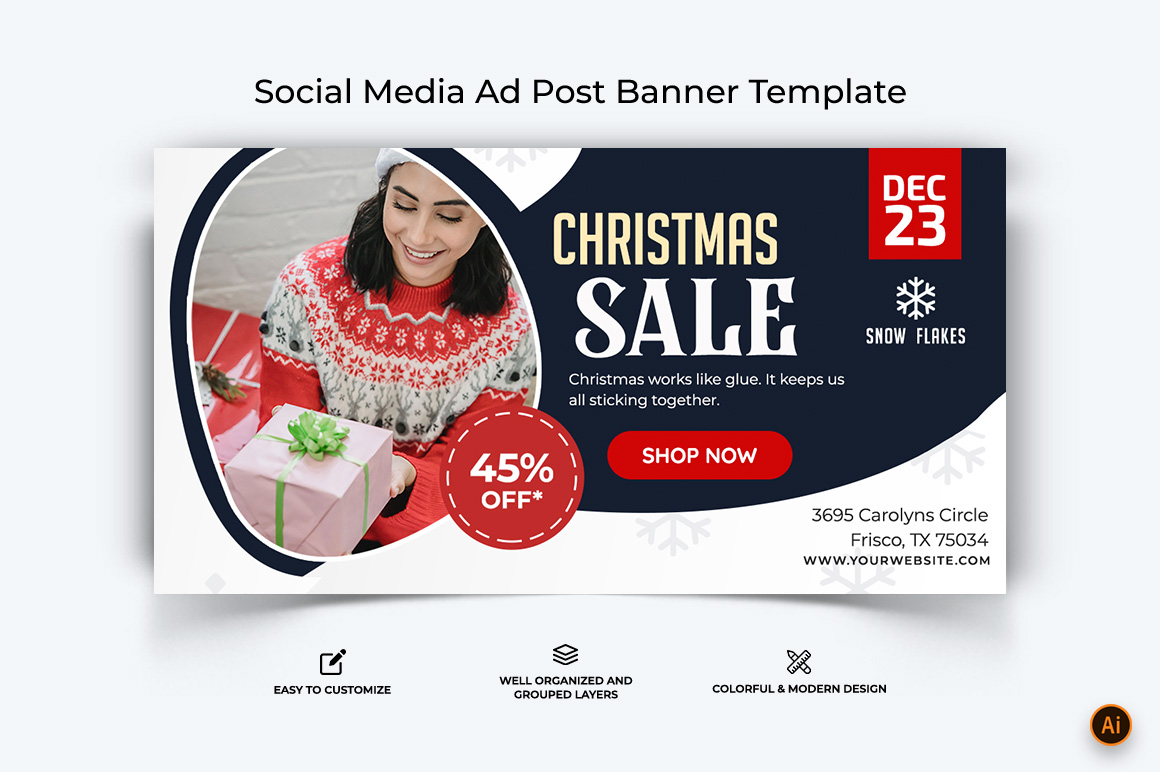 Christmas Offers Facebook Ad Banner Design-10