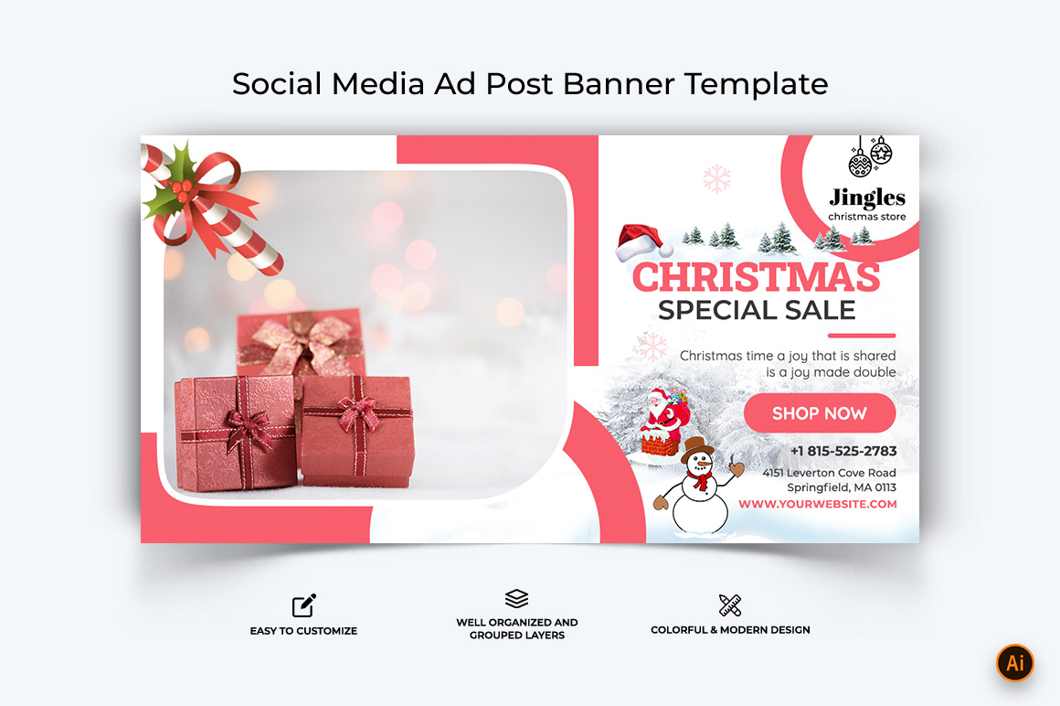 Christmas Offers Facebook Ad Banner Design-12