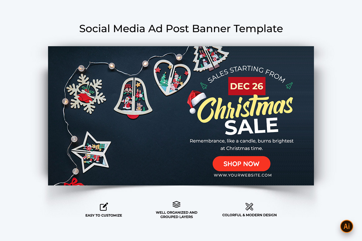 Christmas Offers Facebook Ad Banner Design-15