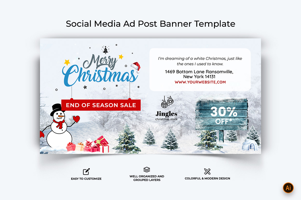 Christmas Offers Facebook Ad Banner Design-16