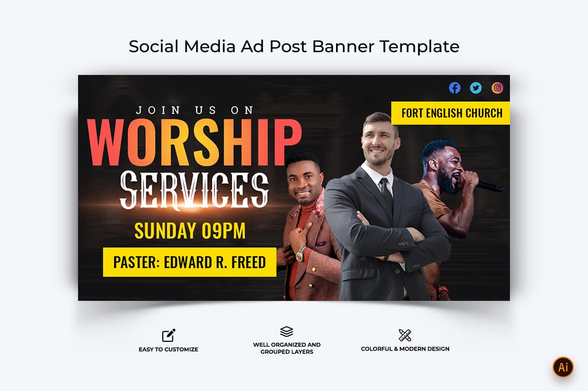 Church Speech Facebook Ad Banner Design-04