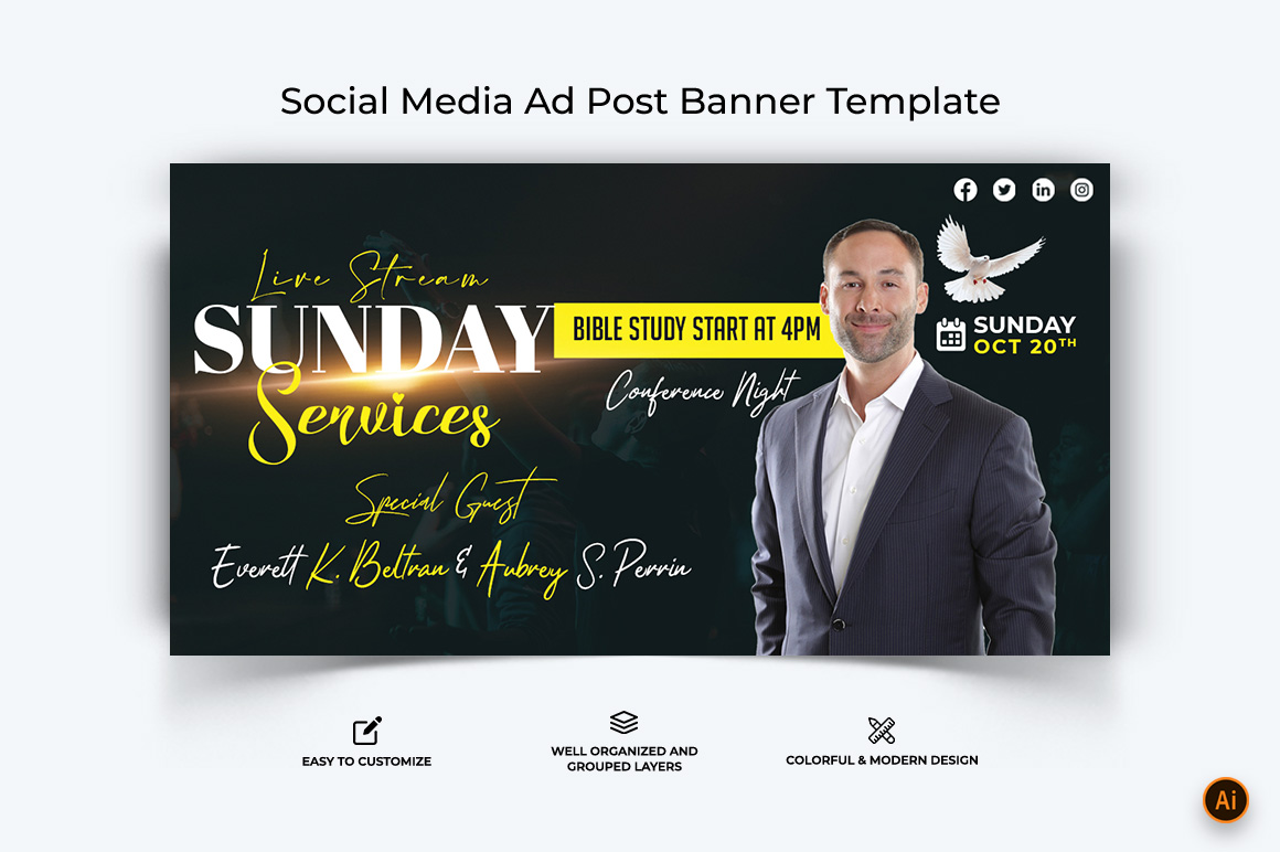 Church Speech Facebook Ad Banner Design-08