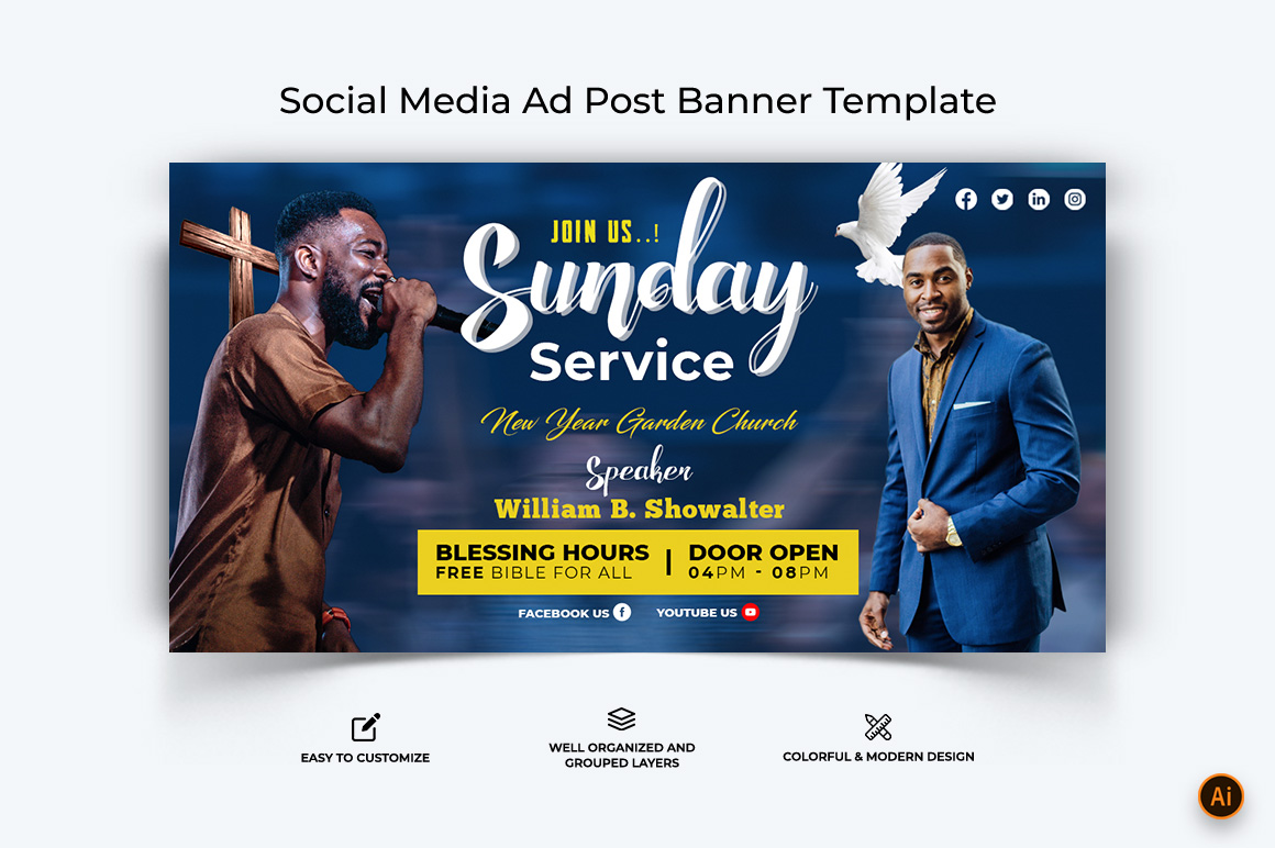 Church Speech Facebook Ad Banner Design-11