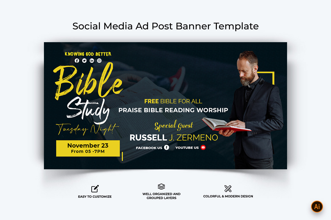 Church Speech Facebook Ad Banner Design-14