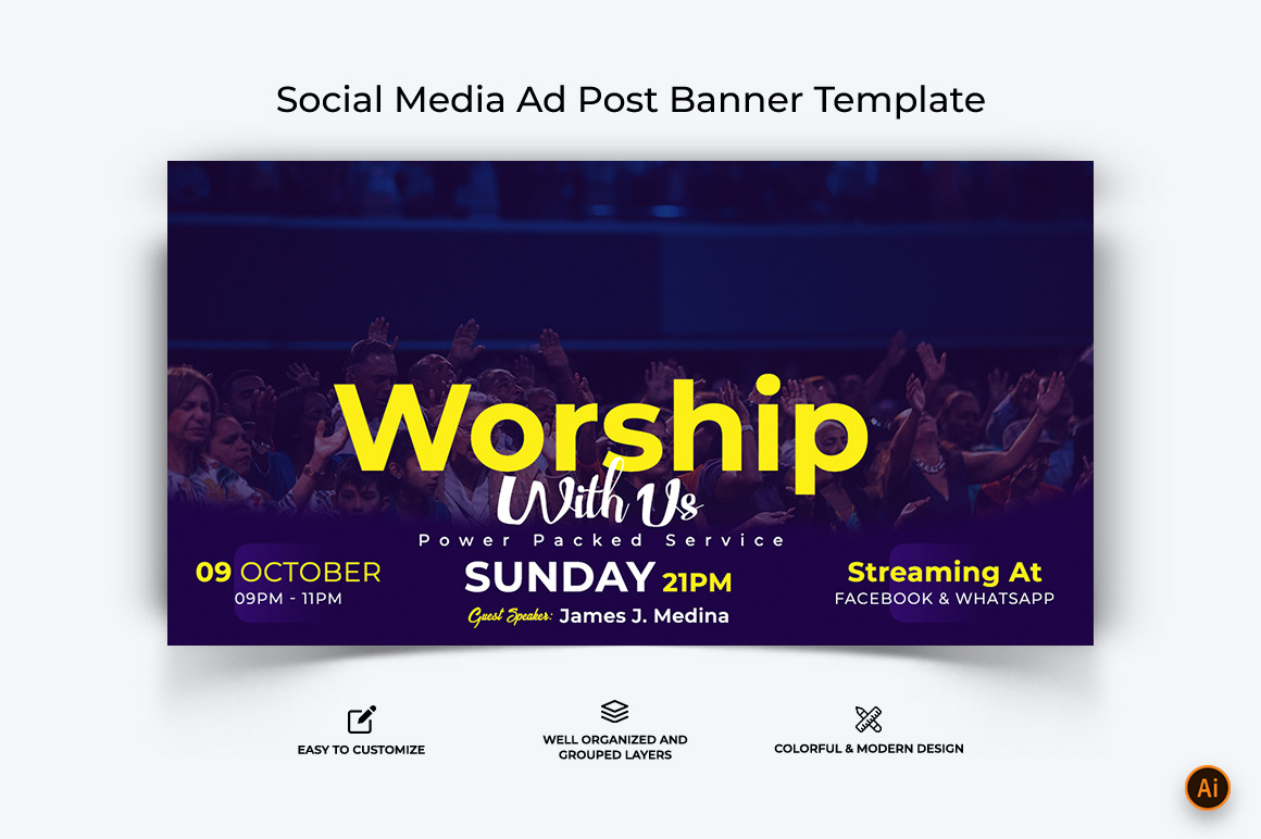 Church Speech Facebook Ad Banner Design-16