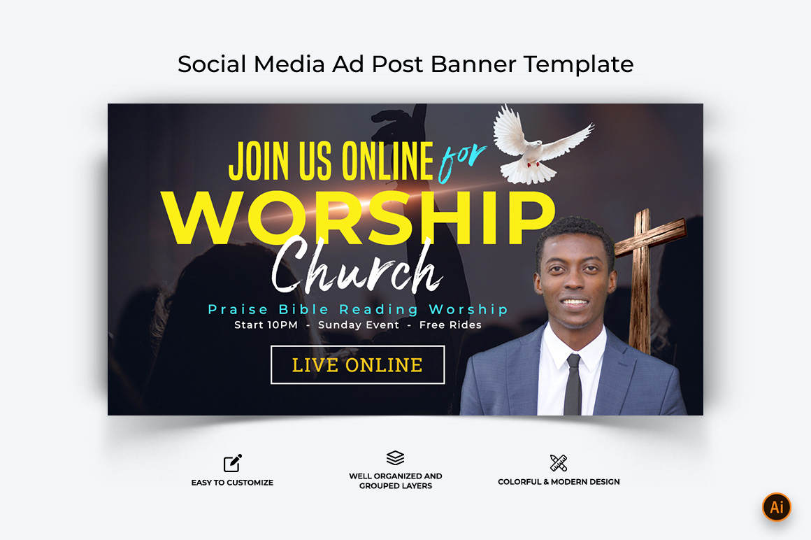 Church Speech Facebook Ad Banner Design-17