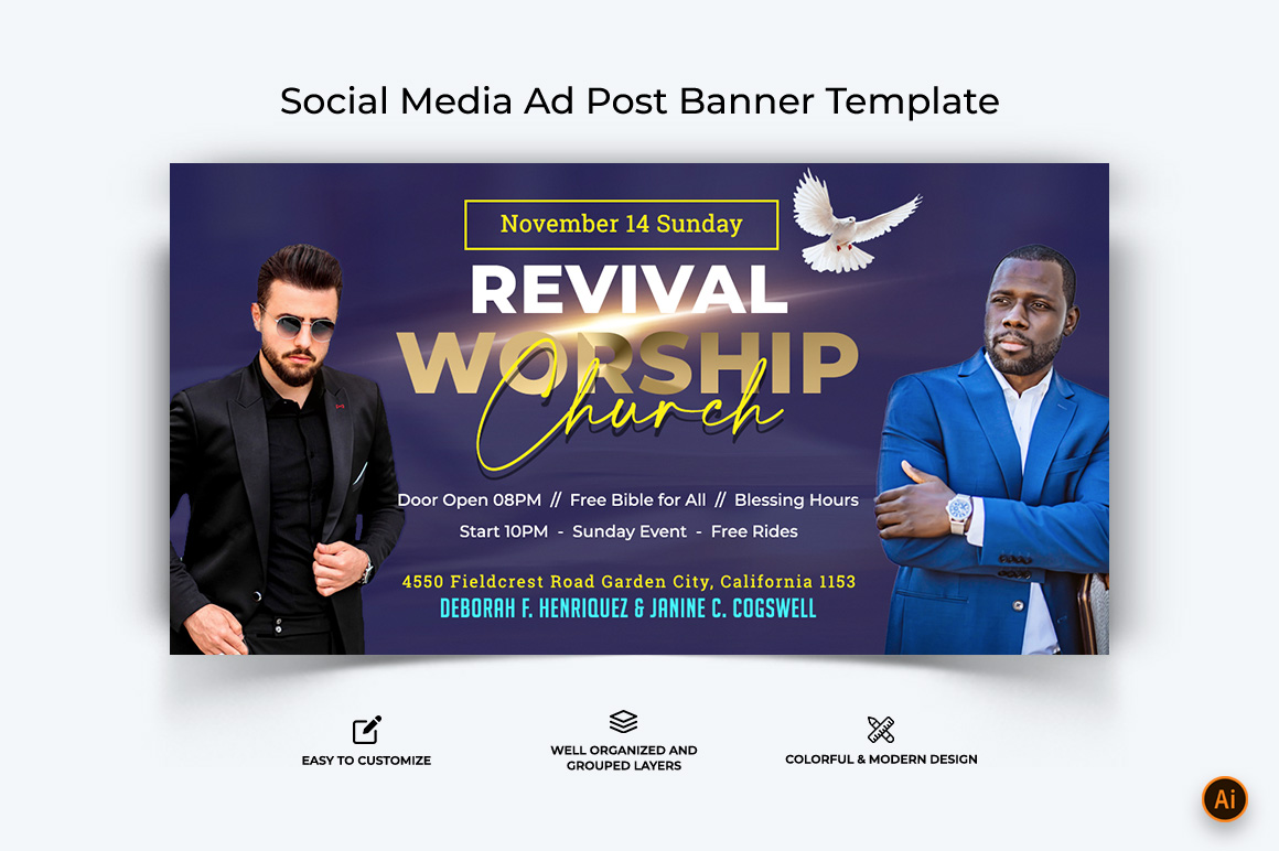 Church Speech Facebook Ad Banner Design-20