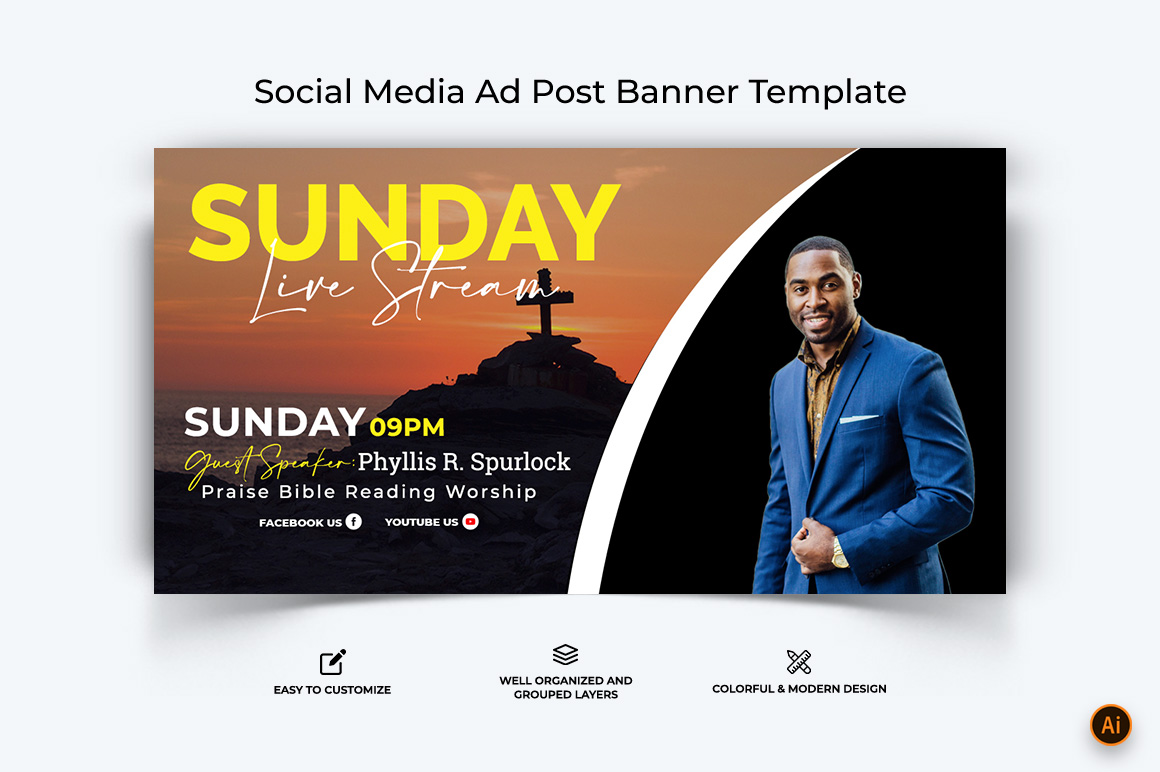 Church Speech Facebook Ad Banner Design-21