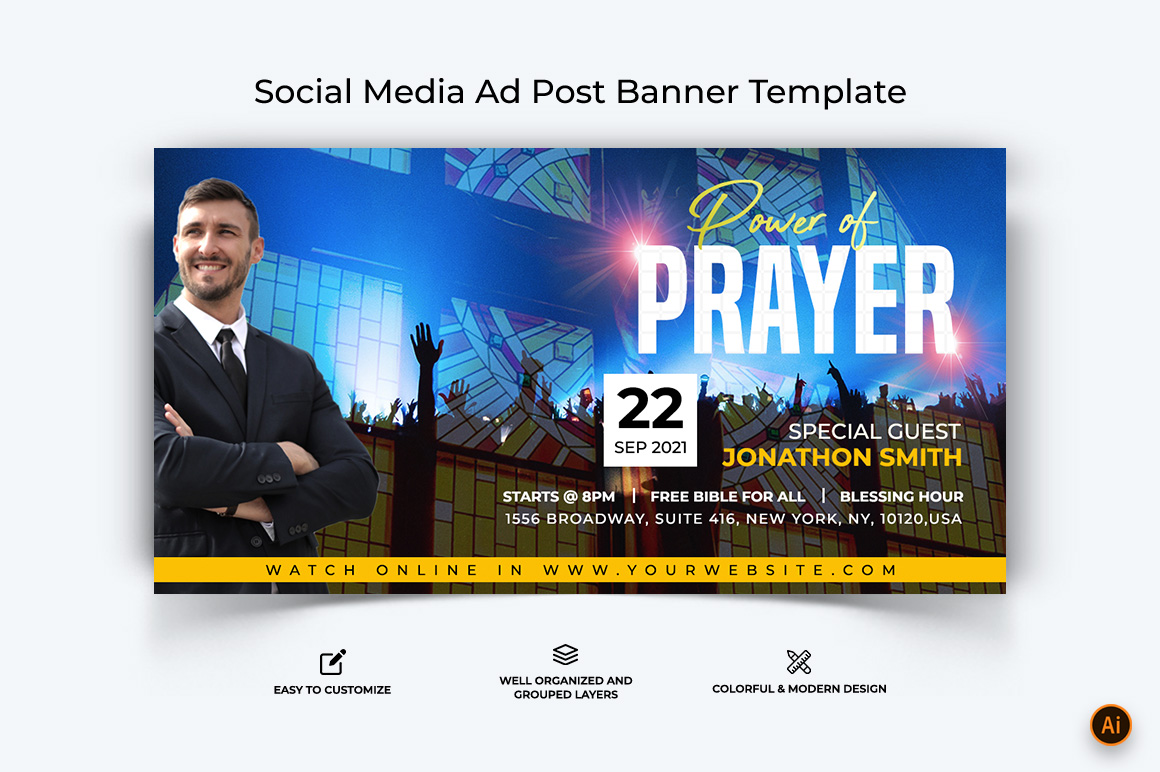 Church Speech Facebook Ad Banner Design-29