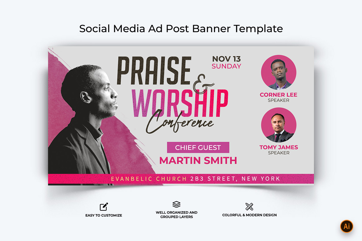 Church Speech Facebook Ad Banner Design-31