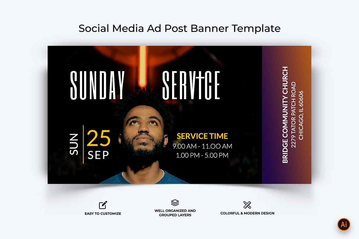 Church Speech Facebook Ad Banner Design-35