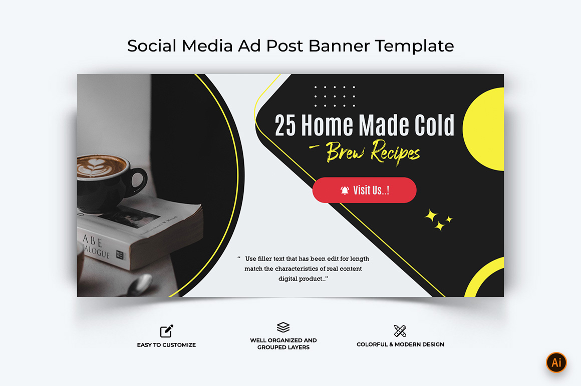 Coffee Making Facebook Ad Banner Design-04