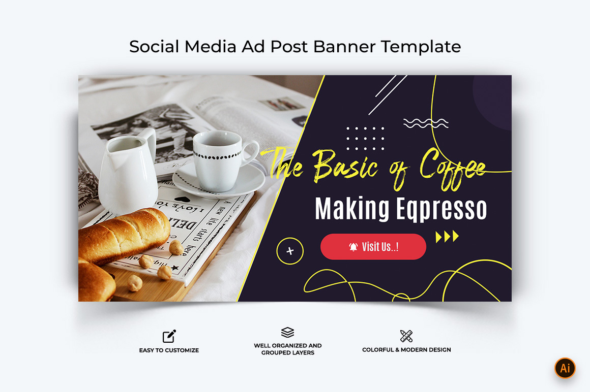 Coffee Making Facebook Ad Banner Design-06