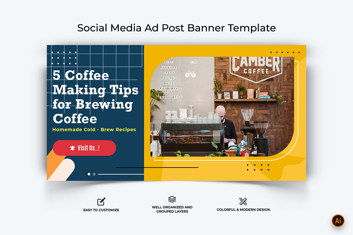 Coffee Making Facebook Ad Banner Design-10