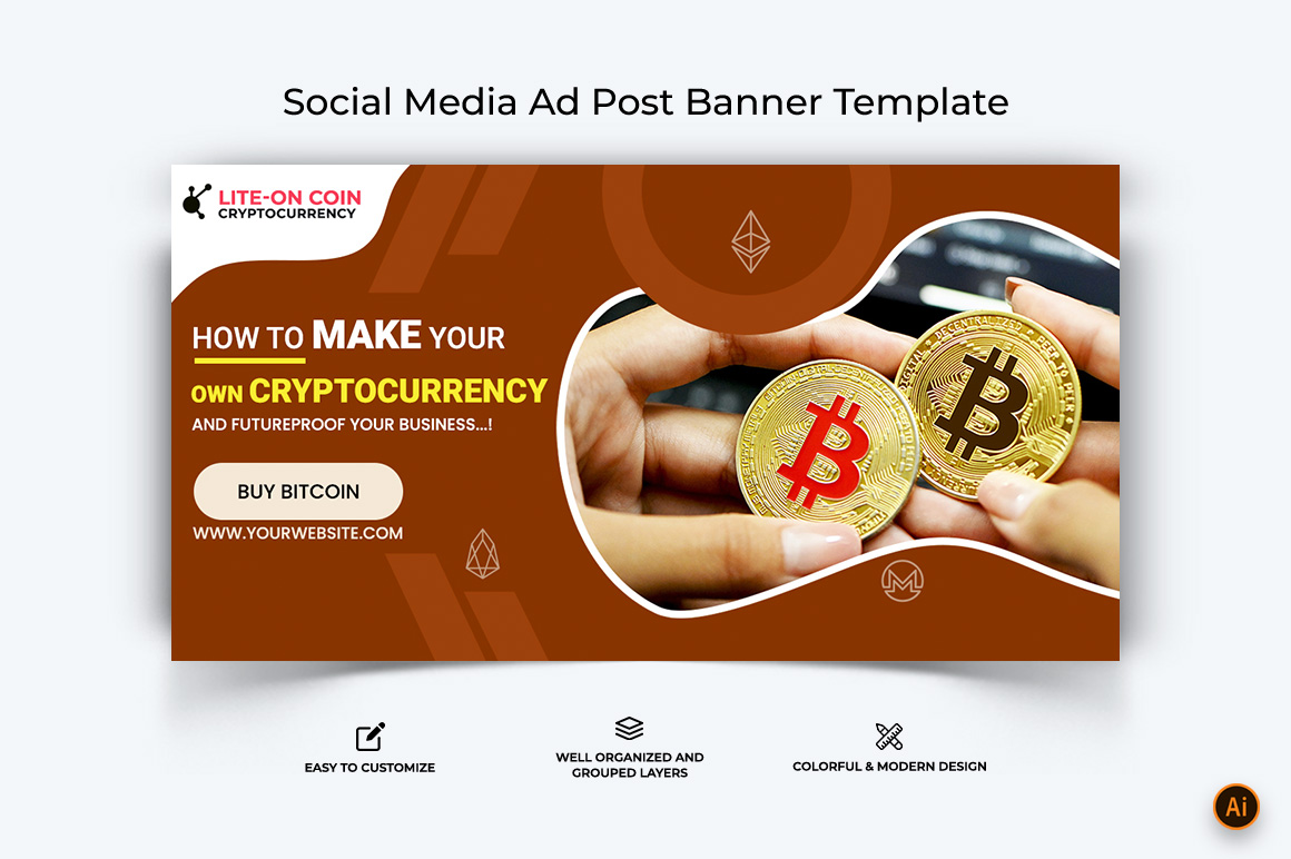 Cryptocurrency Facebook Ad Banner Design-10