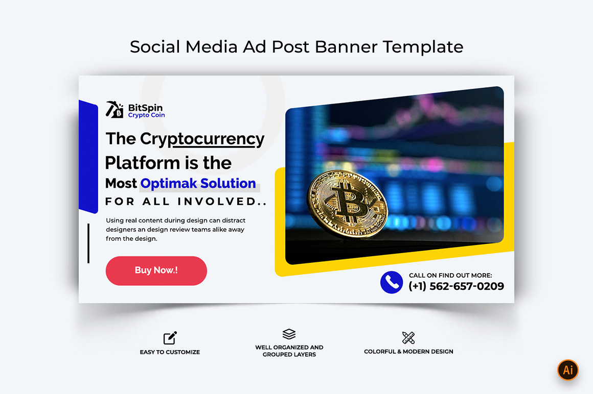 Cryptocurrency Facebook Ad Banner Design-16